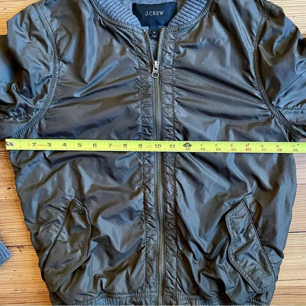 J. Crew bonded nylon bomber jacket. Size M.